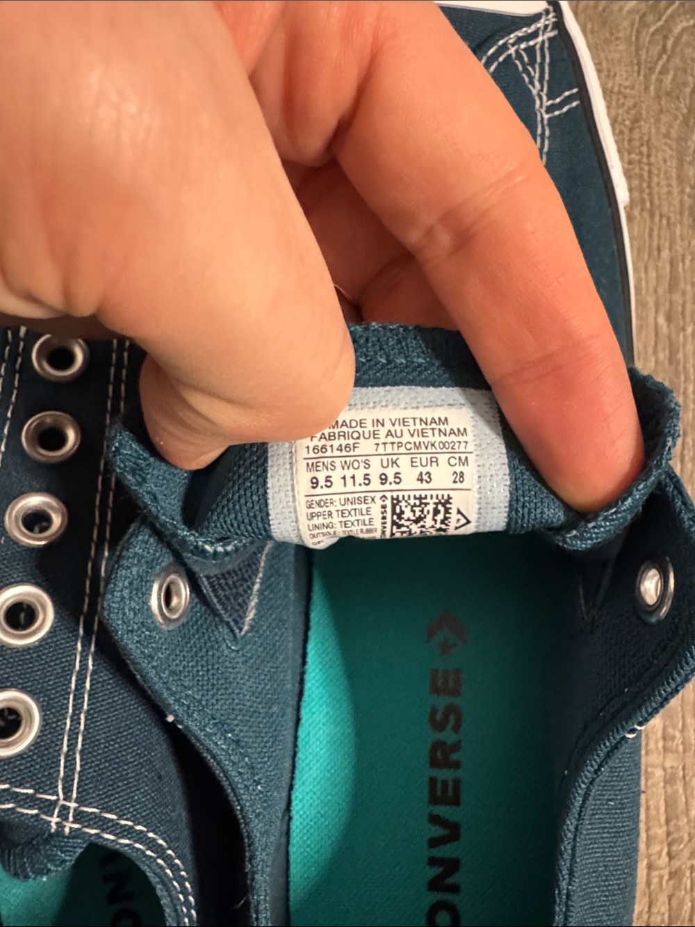 Converse Chuck Taylor All Star Slip-On Teal Blue US Men 9.5 - Picture 6 of 9